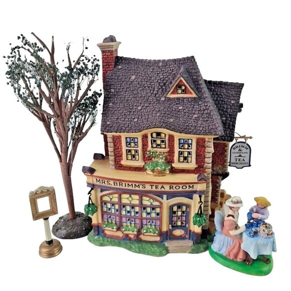 Department 56 Dickens Village Series Mrs. Brimm's Tea Room 58487 Completed - Picture 2 of 12